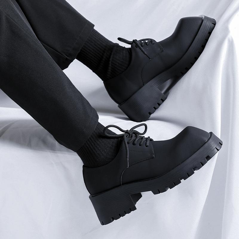 Fashion Trendy Men's Thick Soled Formal Shoes High Quality Versatile Style Fashion Party Outdoor Stroll Height Increasing Men's Shoes