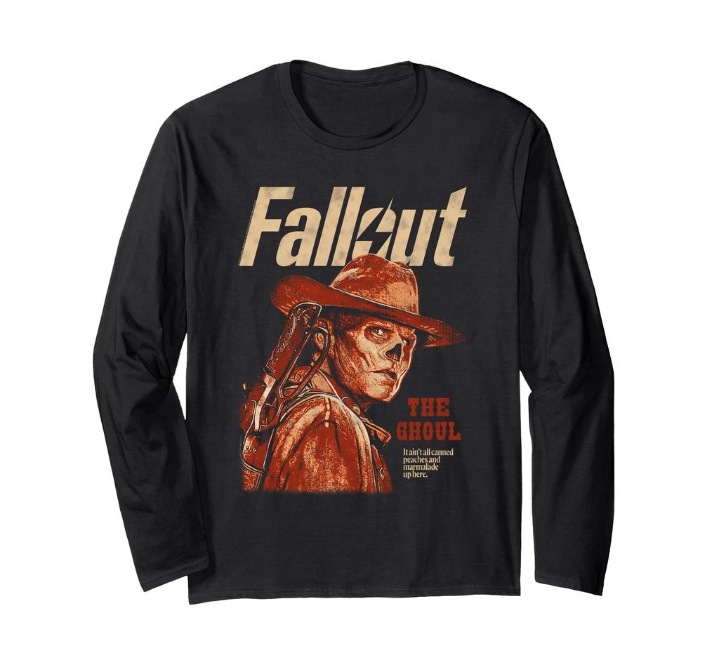 Fallout The Ghoul Silhouette Portrait TV Show Long Sleeve T-Shirt