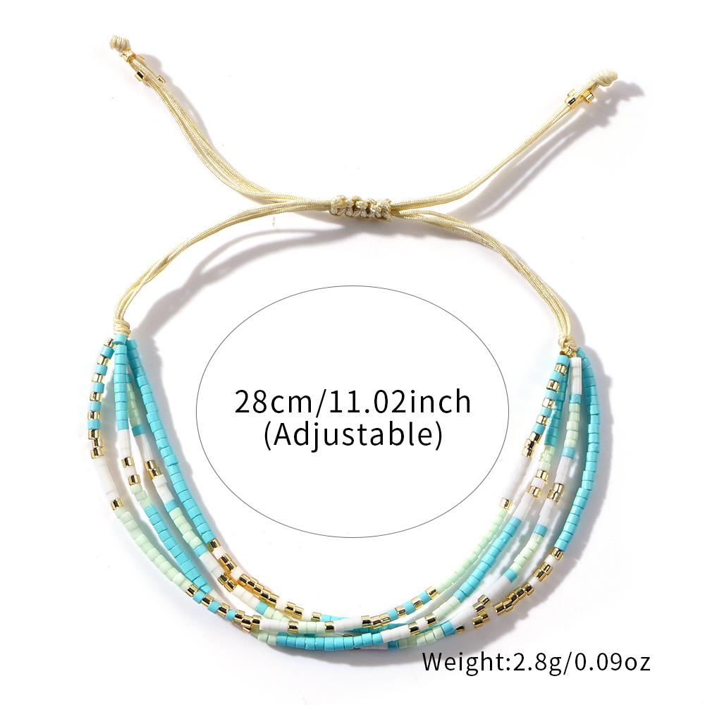 Go2boho Multi Dainty Four-Layer Series Trendy Handmade Jewelry Hawaii BOHO Fashion Beaded Bracelets Gifts for Her