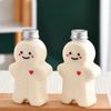 Christmas Decoration Gingerbread Man Milk Tea Beverage Cup Plastic Bottle Food Grade Homemade Beverage Creative Cold Drink Cup