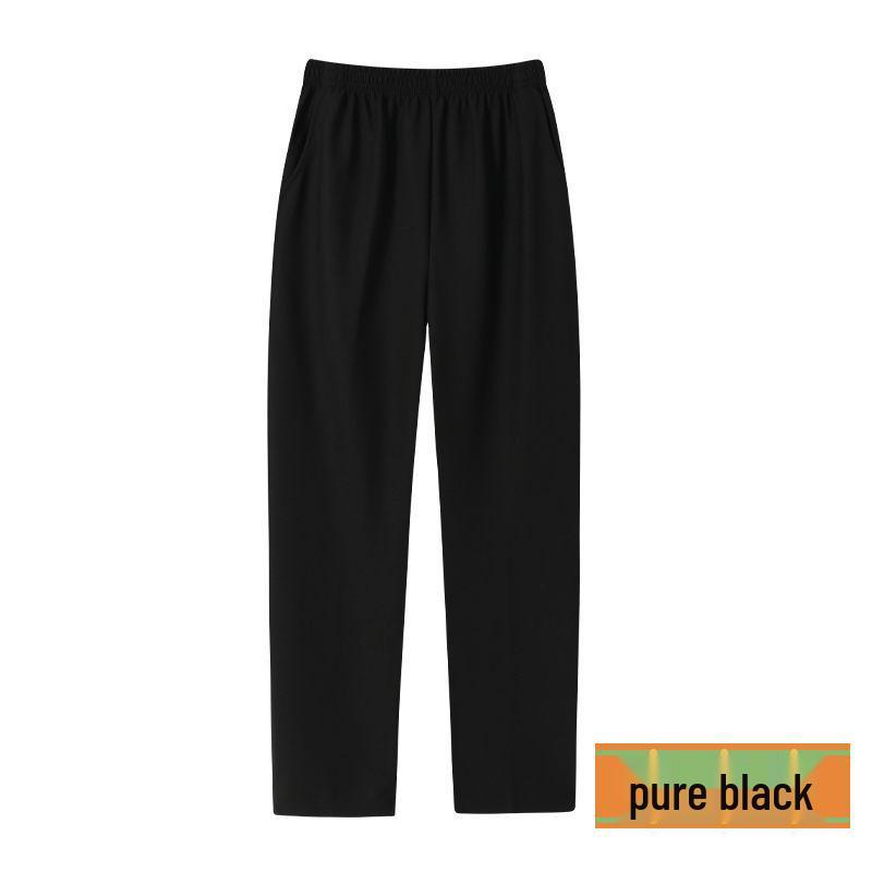 

Grandma s High Waist Elastic Loose-Fit Cropped Pants for Spring/Autumn 5XL (recommended for 150-165 pounds)