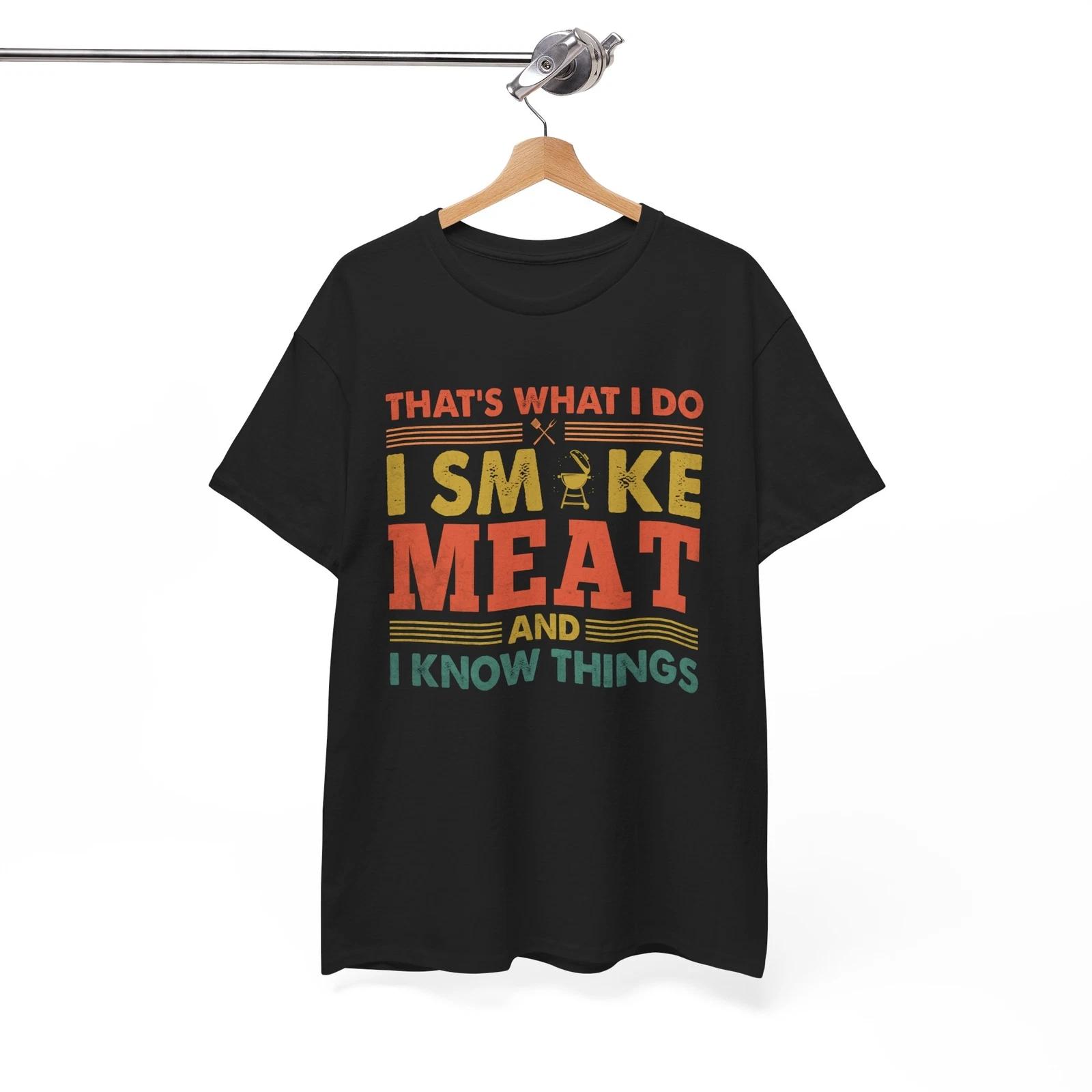 

I Smoke Meat BBQ Shirt | Smoker’s Everyday T-Shirt | Relaxed & Casual Fit XL