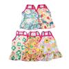 Cute Floral Pet Dog Sundress Soft Breathable Fabric Ruffle Hem For Small Dogs Summer Outdoor Daily Wear