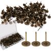 Biaungdo 150 Pcs 17 Mm/0.67 Inch Flat Head Upholstery Tacks, Vintage Metal Thumb Tacks Decorative Push P Upholstery Nails with Plastic Storage Box