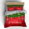 Christmas Ornaments Red Decor Bedding Duvet Cover Set Duvet Cover Pillowcases  (1*Duvet Cover 2*Pillowcases, Without Duvet Insert)