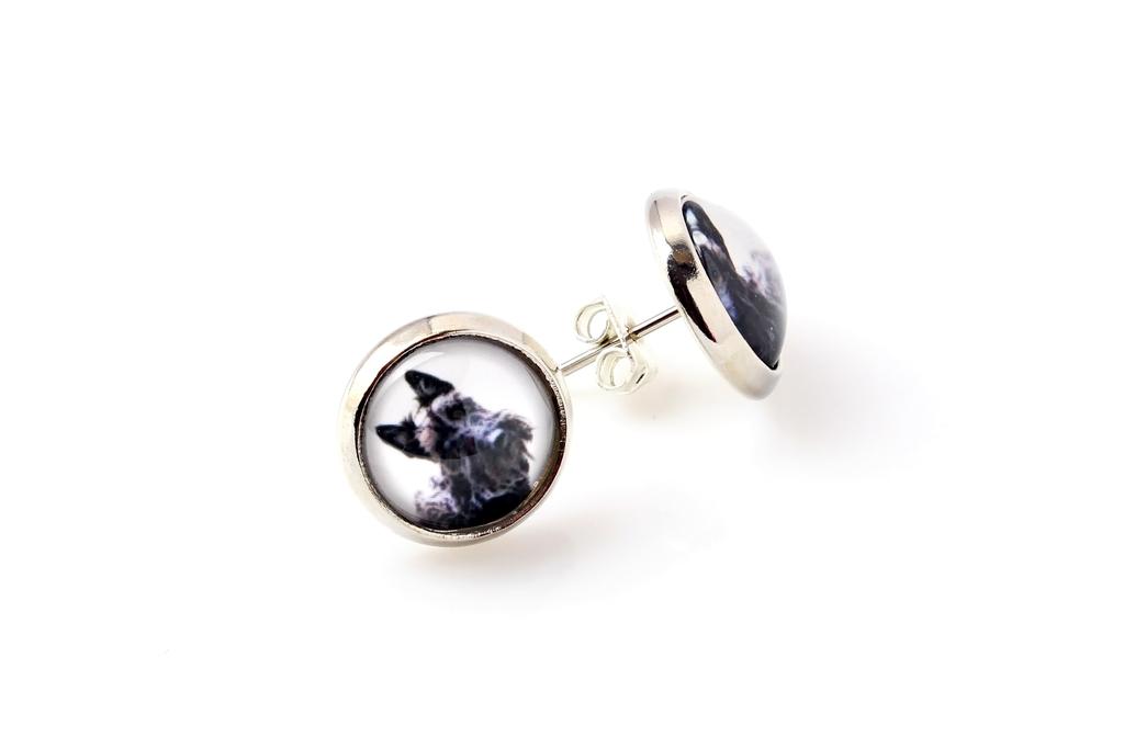 Scottish Terrier, Aberdeen Terrier, Scottie, Aberdeenie - Earrings Your Photo Handmade, Own Photo, Jewelry from the Art.-Dog Brand