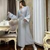 LYRIA Fashionable Pure Color Belted Slimming Long Dress New Women's Clothing One Piece Dress Stylish Wraparound
