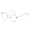 Neue Mode Quadratischer Rahmen Brillen Damen Metall Anti Blaulicht Computerbrillen Myopie Linse Optischer Brillenrahmen