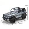 (Bagged) 1/36 Scale Four-Door Jeep Wrangler-Style Off-Road Pullback Toy Car, Die-Cast Metal, Boy's Toy, Powerful Pullback.