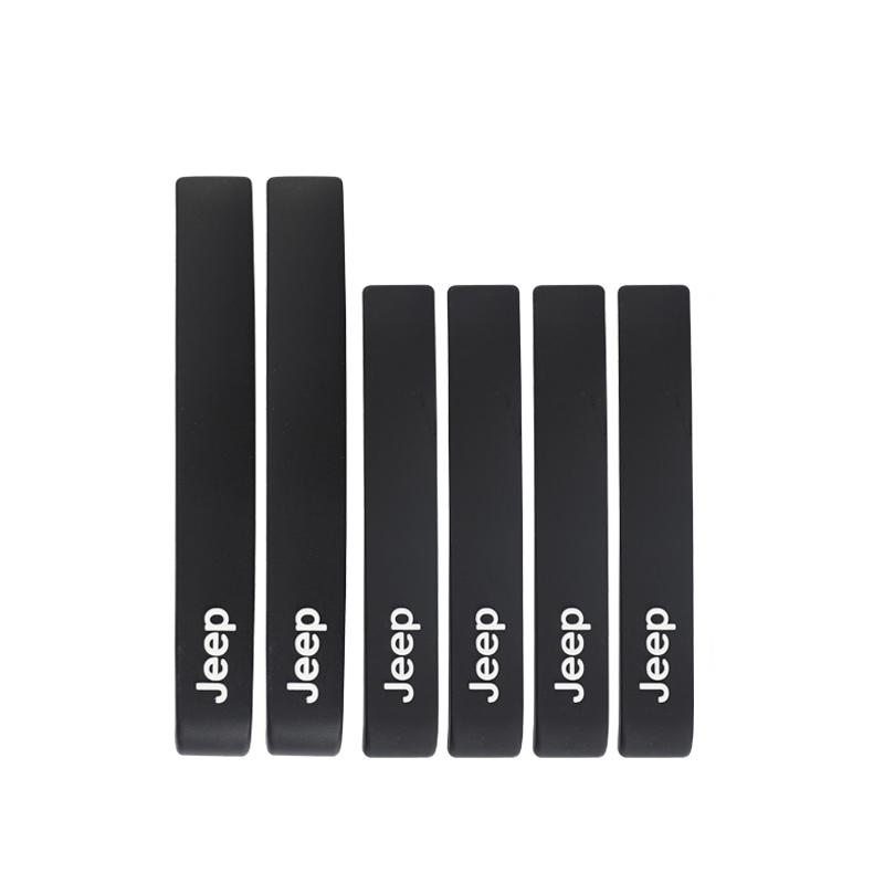 

Cup Holders 6Pcs Car Anticollision Rubber Strip Door Anti Scratch Stickers For Jeep Wrangler JL JK Renegade Grand Compass Gladia
