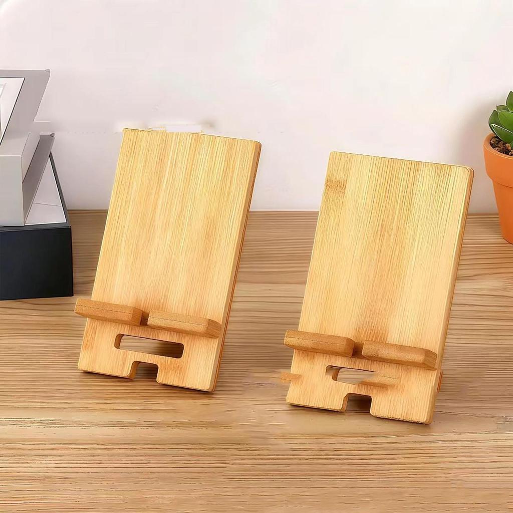 Wooden Phone and Tablet Stand - Detachable, Portable with Charging Hole, Multiple Styles Available