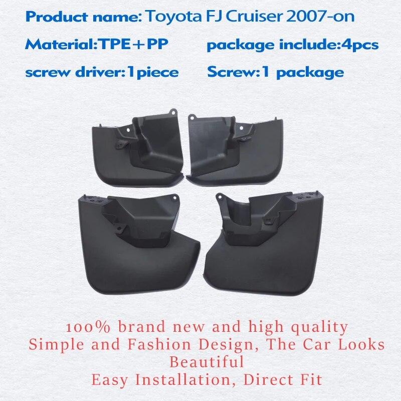 FOR Toyota FJ Cruiser 2007- Mudguard Fender Mud Flap Guards Splash Mudflaps Car Accessories Auto Styline Front Rear 4pcs