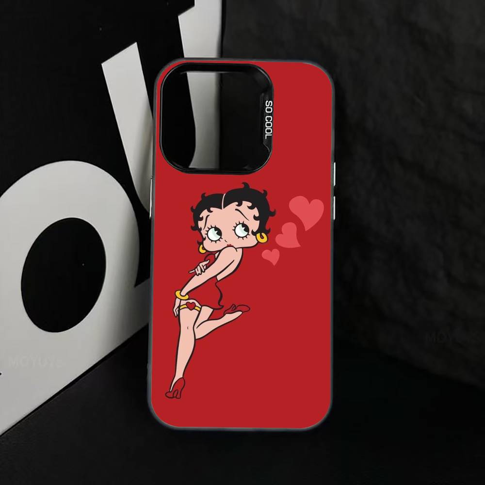 Be-Tty Boo-P Phone Case For iPhone 17,16,15,14,13,12,11 Plus,Pro Max,XS,Colorful Silver Phone case Funda Cover