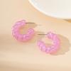 Retro twist C-shaped earrings, simple temperament, trendy acrylic earrings