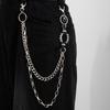 Modische Jeans-Kette mit Nieten Retro Cool Metall Punk Hüftkette Rock Hip Hop Persönlichkeits-Accessoires