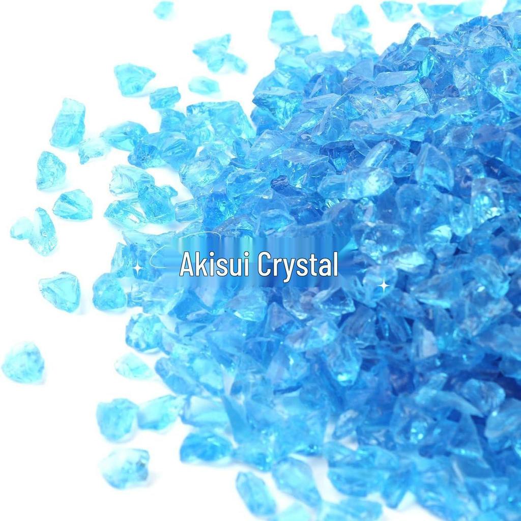 Aquamarinblau Kristallkies-Dekoration für Aquarien, Blumentöpfe und Buddha-Opfergaben