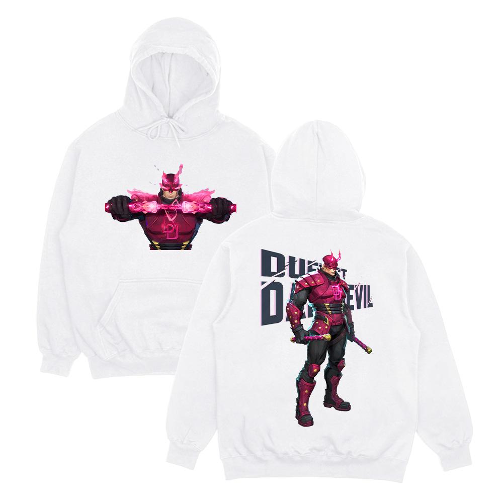 Bluzy z kapturem Duelist Daredevil Marvelrivals Daredevil Nadruk Anime Bluza Męska Damska Luźna z Długim Rękawem Streetwear Jesień Casualowa Bluza z Kapturem