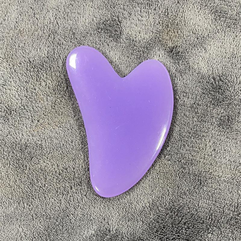 Heart-Shaped Resin Beeswax Gua Sha Set for Facial and Body Acupoint Scraping