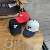 Three-dimensional Love Embroidery Contrasting Color Baseball Caps for Men and Women, Spring and Summer Wide-brimmed Peaked Caps, Face-showing Small Su