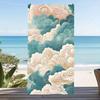 Retro Oriental Lucky Cloud Microfiber Beach Towel Vibrant Purple Smoke Pattern Bath Blanket Psychedelic Pool Towels