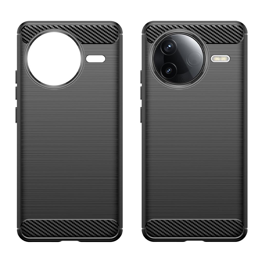 For Xiaomi Poco F7 Pro 5G/Redmi K80 5G Case Protective Phone Cover Carbon Fiber Texture Brushed