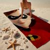 Ultra-Soft Beach Towel with The Incredibles Theme,Ideal for Pool - Camping, Diving - Perfect Travel Essential, Vibrant Beach Towel.