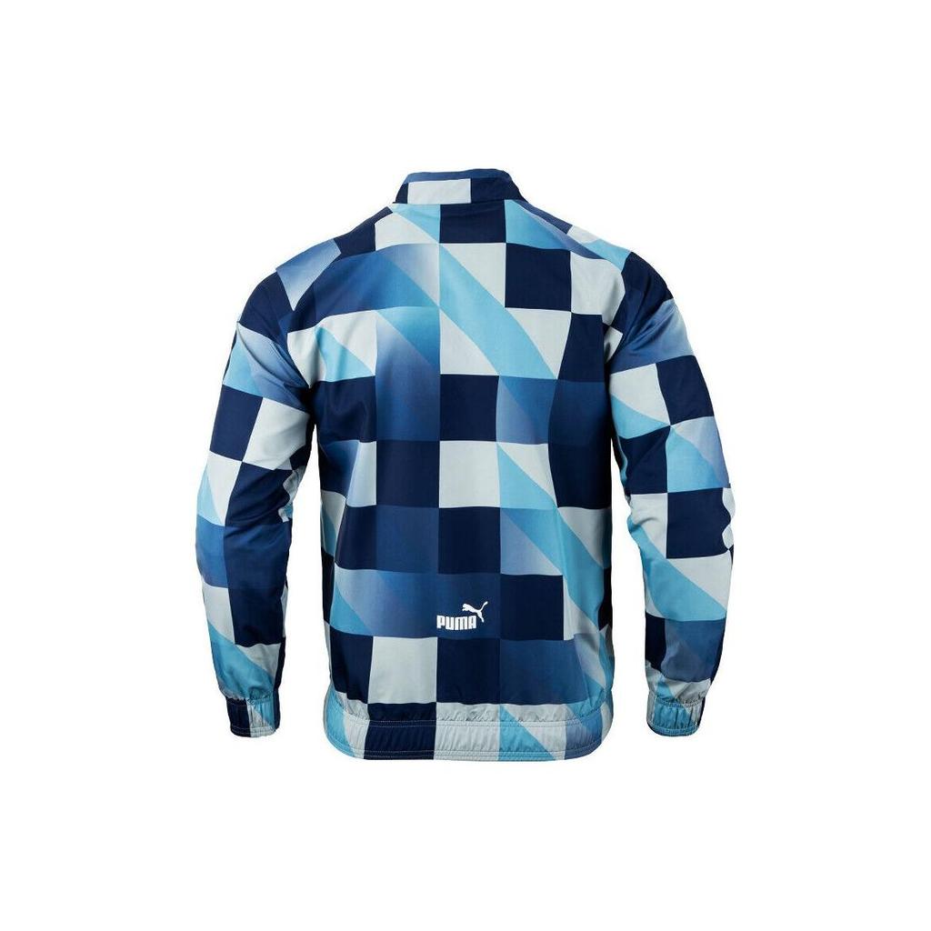 Puma Chaqueta Hombre Estampado de Logotipo a Cuadros Cómoda Transpirable Chaquetas Azul 769468-13