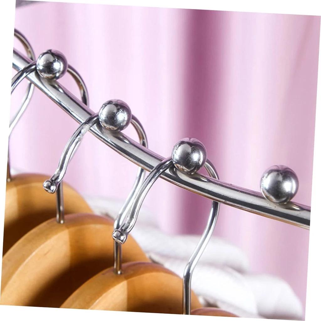 1pc Supermarket Shelf Beaded Hook Clothing Store Display Rack Hooks Wall Mounted Balcony Hanger Beaded Hook Home Accessories
