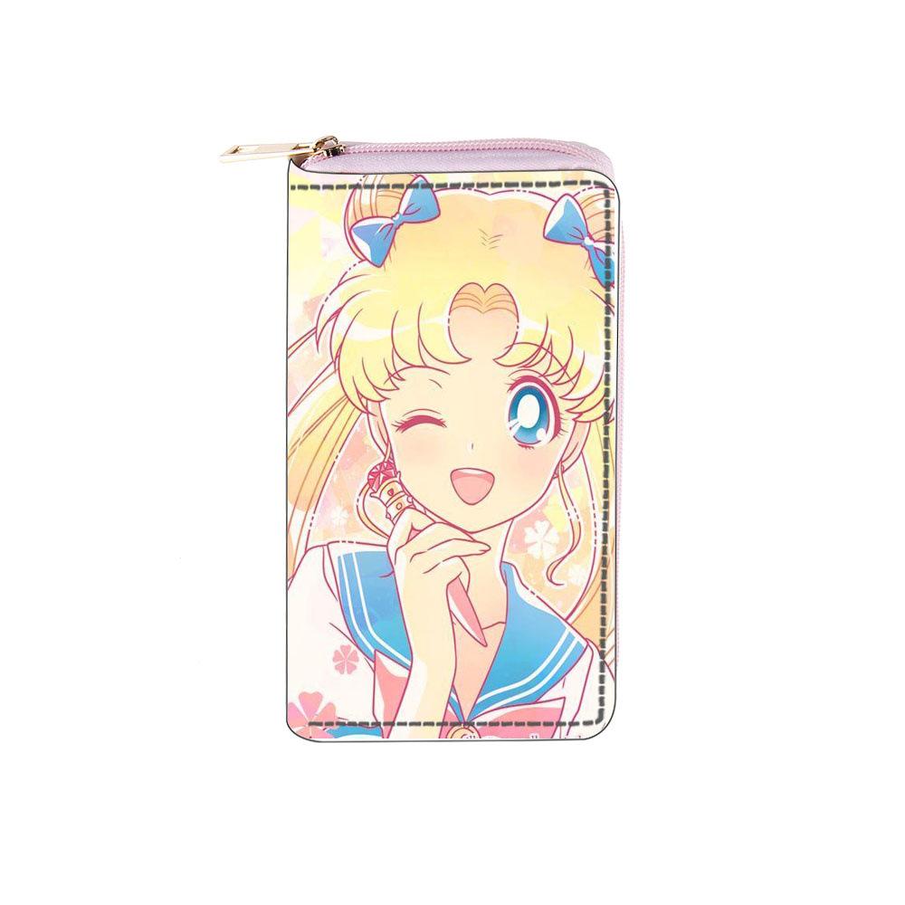 Kreslená dlouhá peněženka na zip Peněženka Spojka Sailor Moon