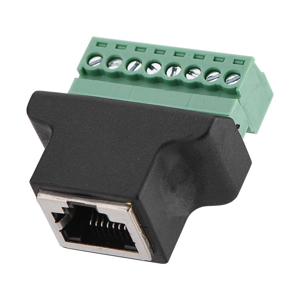 DVR Ethernet Connector RJ45 Female Jack to 8 Pin Screw Terminal Connector