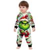 Kids One Piece Hooded Jumpsuit Zipper Front Coverall Pajamas Long Sleeve Full Body Sleepwear for Home Use