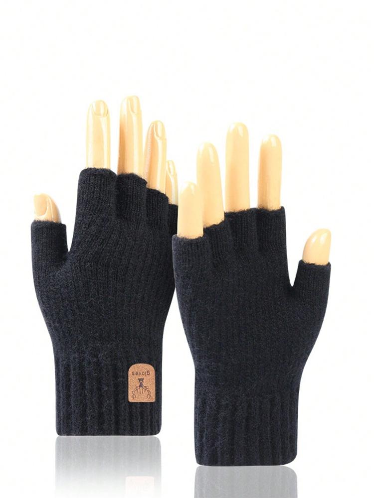 

Winter Gloves for Men Women -Touch Screen Cold Weather Thermal Warm Knit Glove for Running Driving Hiking чёрный