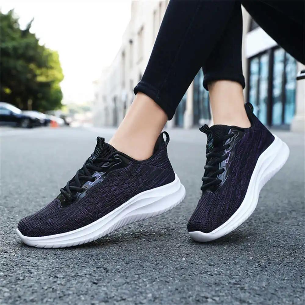 Super Big Size Purple Thick Sole Shoes Oxford Outdoor Women Boots Sneakers Women Heel Sports Industrial Sewing Luxary Tenks
