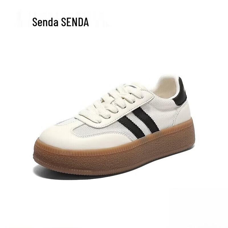 SENDA Women s German Trainer Platform Casual Shoes 37