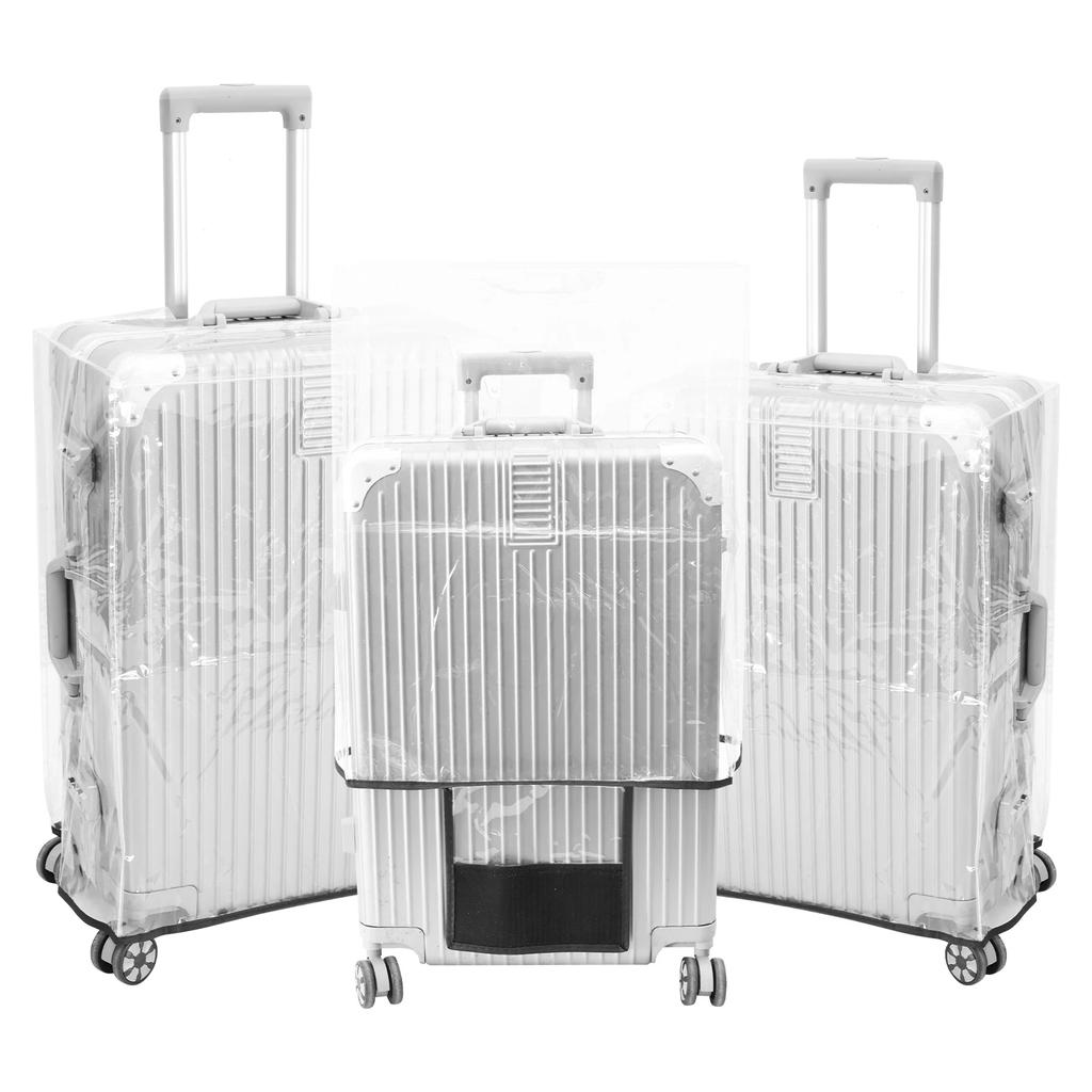 3Pcs Transparent PVC Luggage Protective Cover 20/24/28inch Clear Wheeled Suitcase Cover Protector Wear-Resistant Outer Cover New