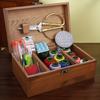 Solid Wood Portable Sewing Kit: Needle & Thread Storage for Home & Dorm