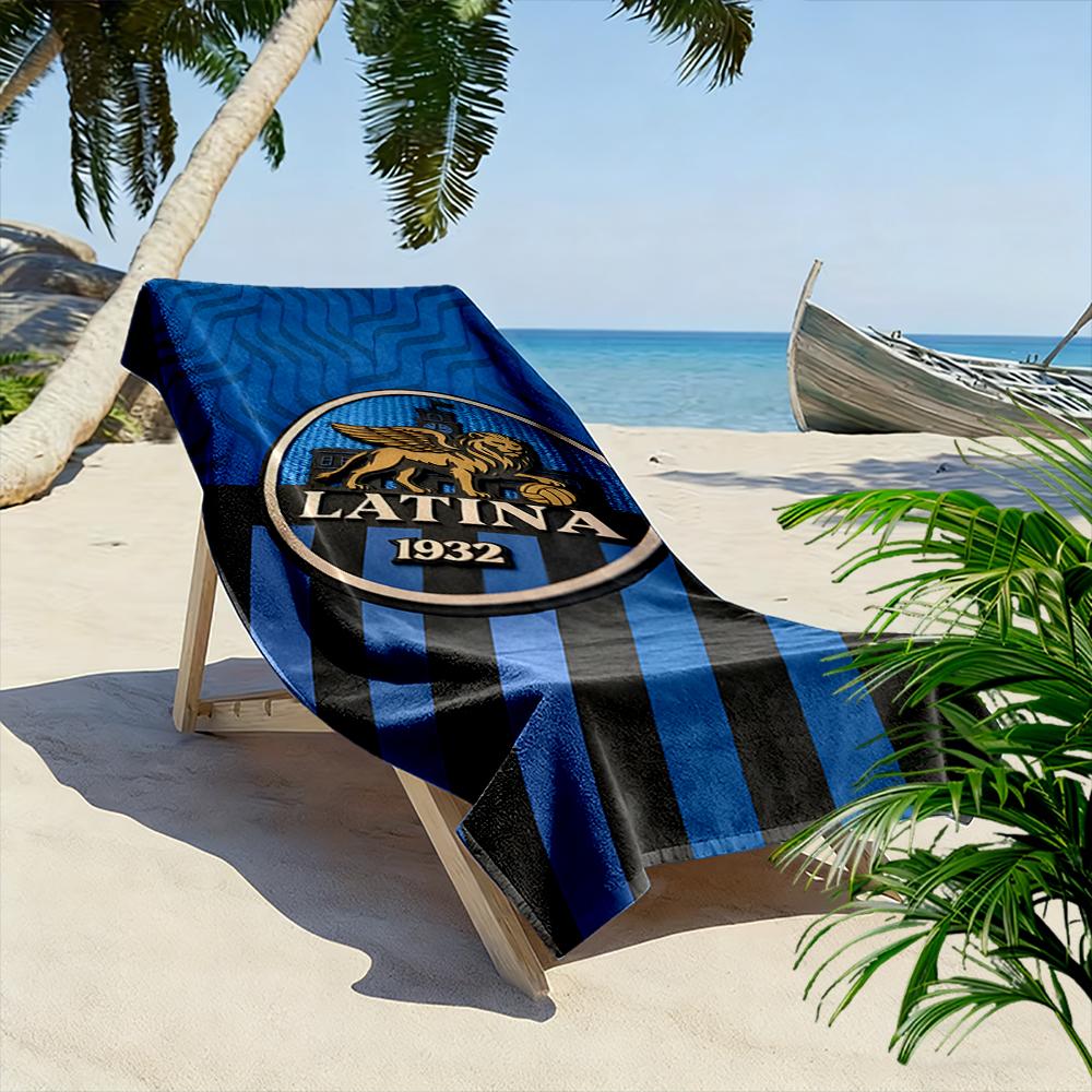 LATINA 1932 Lion Emblem Design Beach towel quick-drying for travel outdoor sports jogging beach and swimming