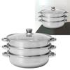 Soup Steam Pot Thickened Stainless Steel Multifunctional Large Capacity Double Ear Stock Steam Pot F