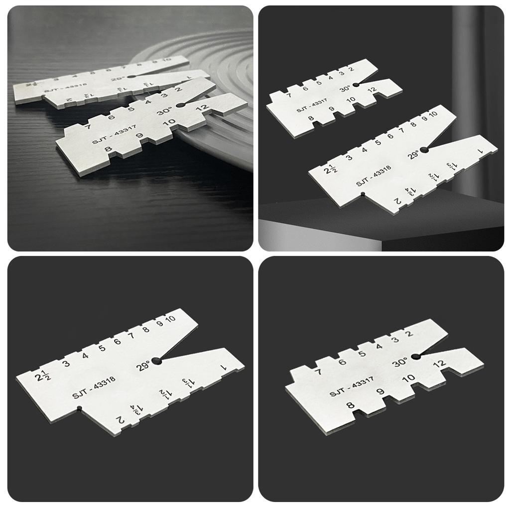 29/30 Degree Thread Gauge Stainless Screw Angle Template Gage Thread Cutting Angle Gauge Grinding Gage Inspection Tool