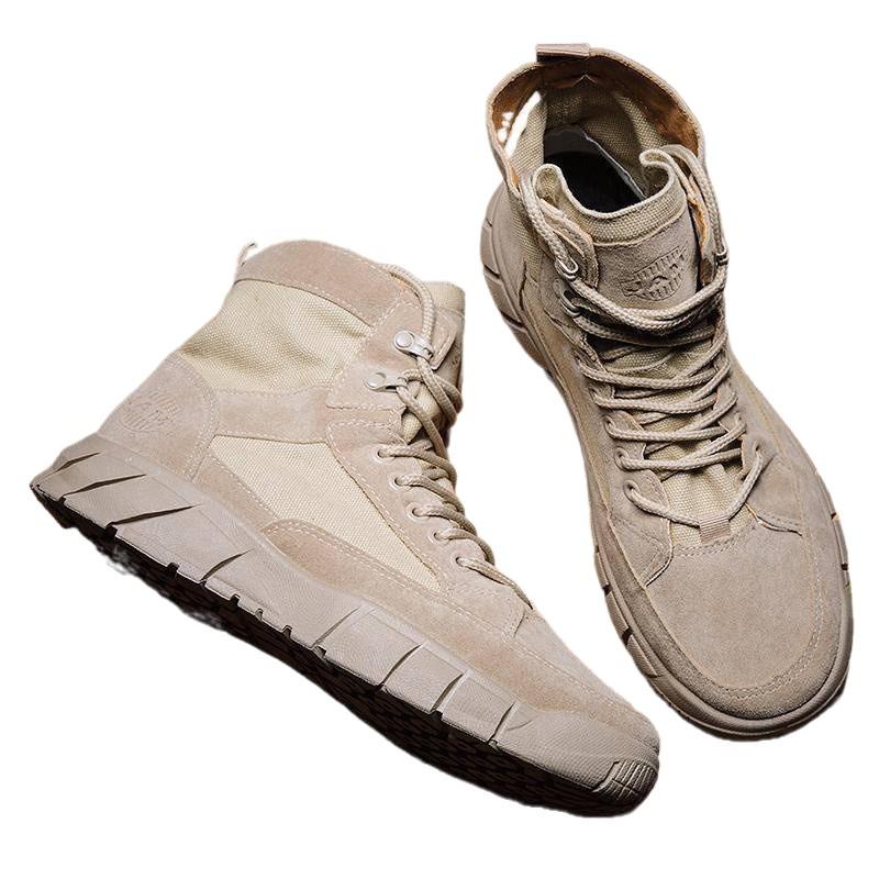 2025 new men's spring summer outdoor tooling short boots high-top Martin boots trendy versatile casual fashion Martin boots