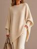Women's 2025 European & American Autumn/Winter Round Neck Knit Pullover - Loose, Lazy Style, Solid Color