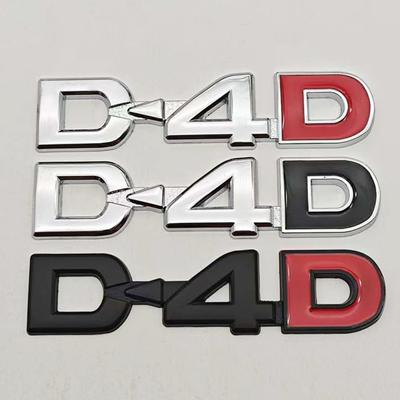 3D Metal Car Letters Logo D4D Badge Trunk Fender Emblem Sticker For Yaris Corolla Avensis Land Cruiser Hilux Accessories
