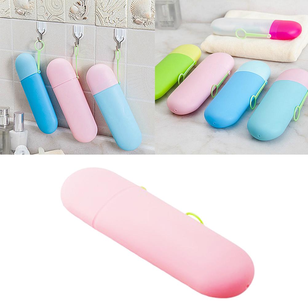 Przenośne Pudełko na Szczoteczkę do Zębów Pojemnik na Pastę do Zębów Podróżny Ekologiczny Prosty Wzór Przechowywanie Do Użytku Domowego Materiał PP