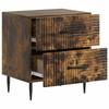 Nightstand Smoked Oak 43 x 34.5 x 47.5 cm Engineered Wood