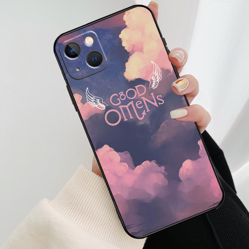Good Omens Case For iPhone 12 11 13 14 15 16 Pro Max Mini Cover For iPhone XR X XS Max Plus Phone Case