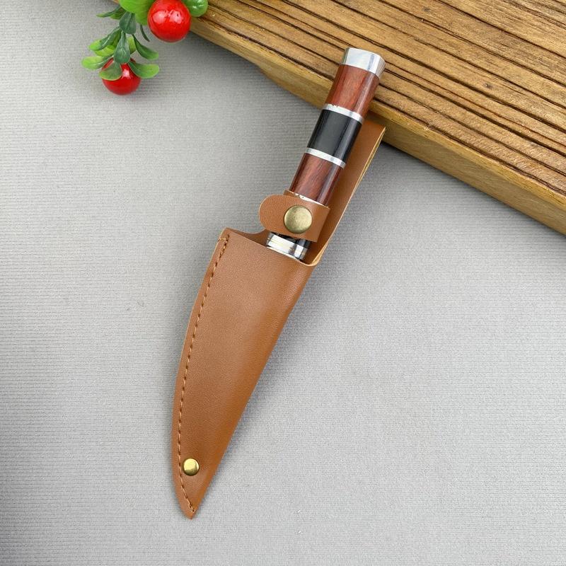 Laser Damascus Kitchen Knives Chef Slicing Meat Fruit Tomato Steak Knife Wood Handle Butcher Boning Knife Barbecue Cleaver Meat