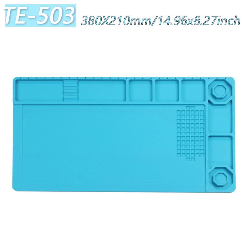 Magnetic Mat Silicone Work Mat Soldering Station Mat Heat Resistant 932°F Anti-Static for Electronic Phone Laptop Watch Repair