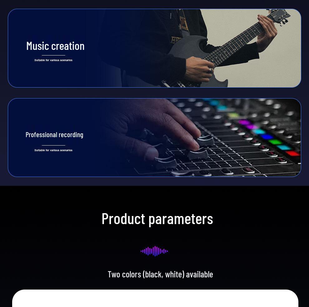 M12 RGB USB Condenser Microphone for Esports, Gaming, Recording, and Live Broadcast