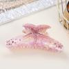 1pc New Minority Design Hair Clip Embedded Diamond Starfish Shark Clip Acetate Heavy Work Colorful Hair Clip