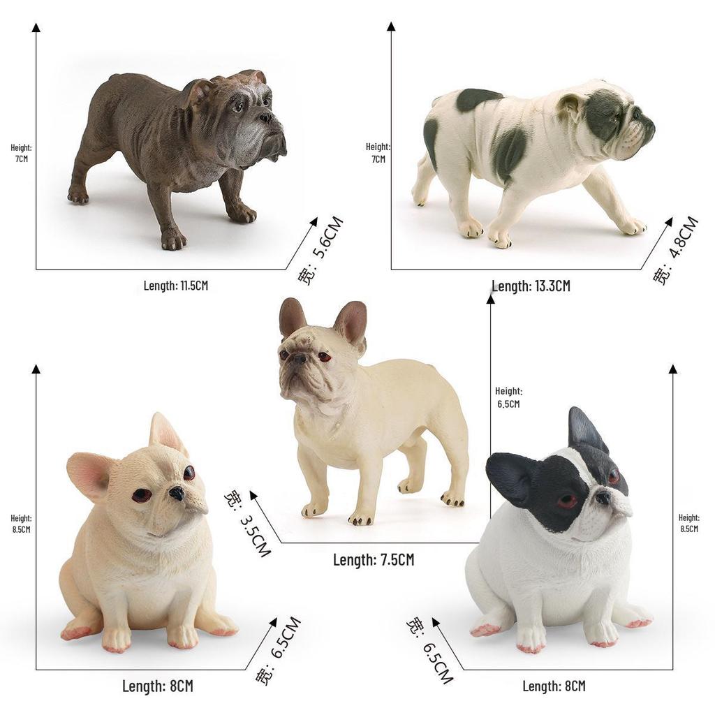 French Bulldog Simulation Model - Decorative Pet Dog Figurine Toy